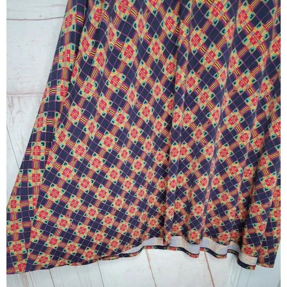 LulaRoe XS Strapless Maxi Dress, Abstract Design,Elegant Long Flare Bottom Dress - Picture 3 of 10